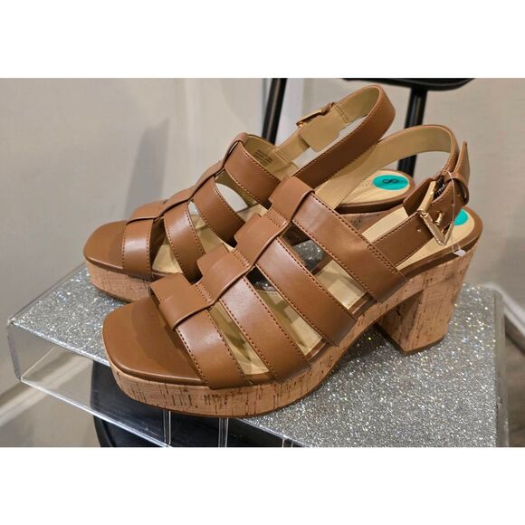 Michael Kors Reed Platform Sandal-  Cognac - Picture 5 of 8